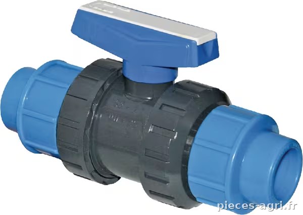 Vanne à bille PE cpl. PVC 25mm · réf. KS25255GP