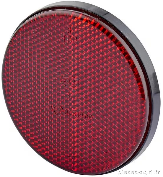 Catadioptre rond rouge Ø85 mm à visser · réf. 8RA002016111