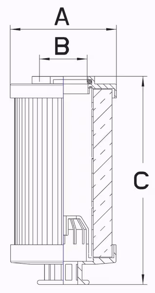 Filtre hydraulique  vue 4
