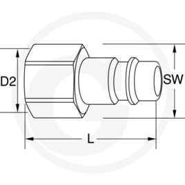 KS Tools Coupleur filetés femelles en laiton, G1/2" · réf. 7885153494