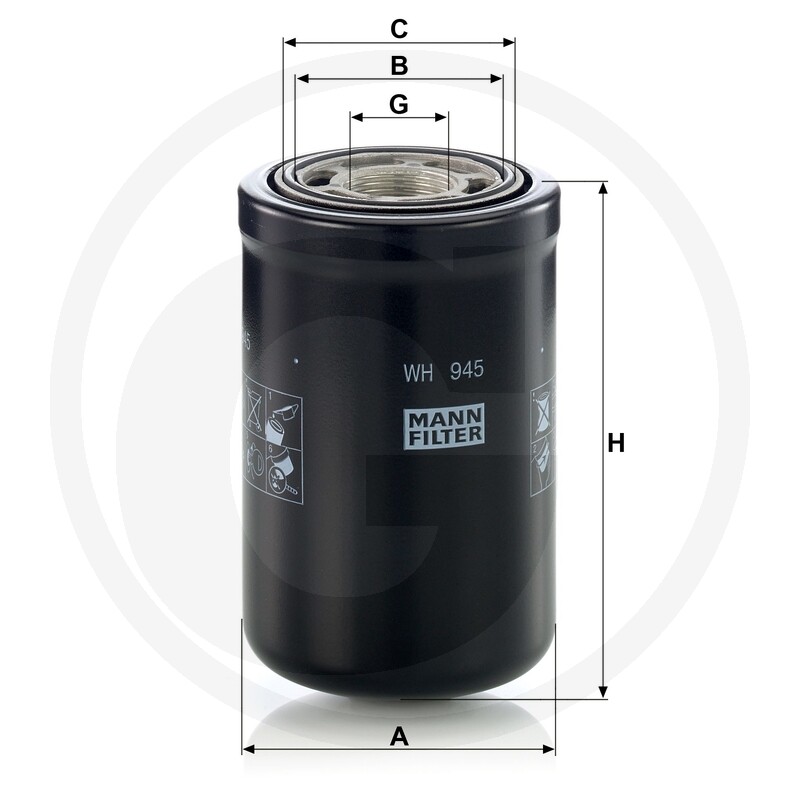 MANN FILTER Filtre à huile moteur · réf. 565WH945