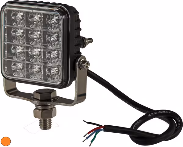 Témoin d’avertissement LED, 10-30V, orange, 12 LED, Kramp · réf. LA20066