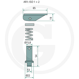 TREX.PARTS Sécurité de dent de palette AR1 · réf. 3490067017