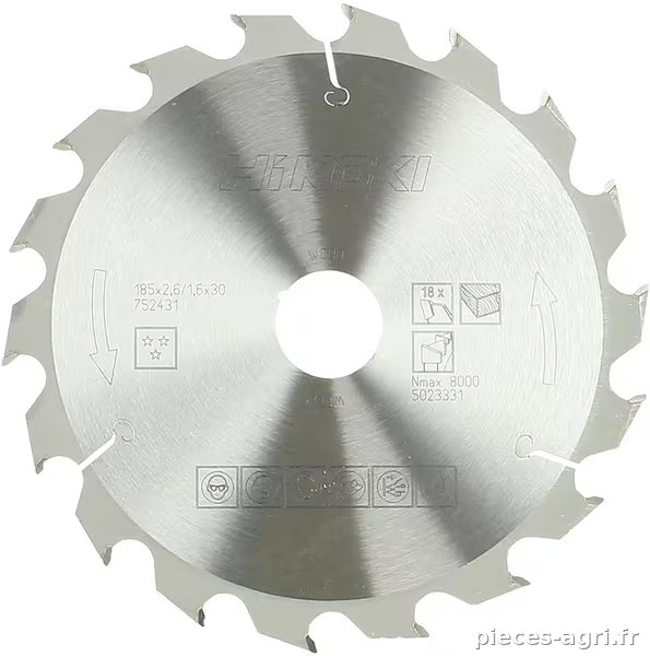 Lame de scie circulaire 185x30 T18 · réf. 752431