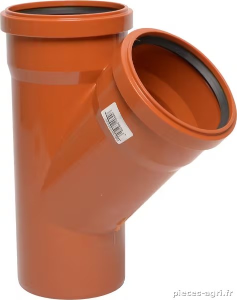 Pièce Y PVC 160/110 mm x 45° · réf. 16152160110045
