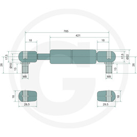 Stabilus Vérin à gaz · réf. 36691273