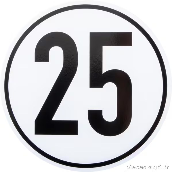 Plaque 25 km type allemand · réf. BL25