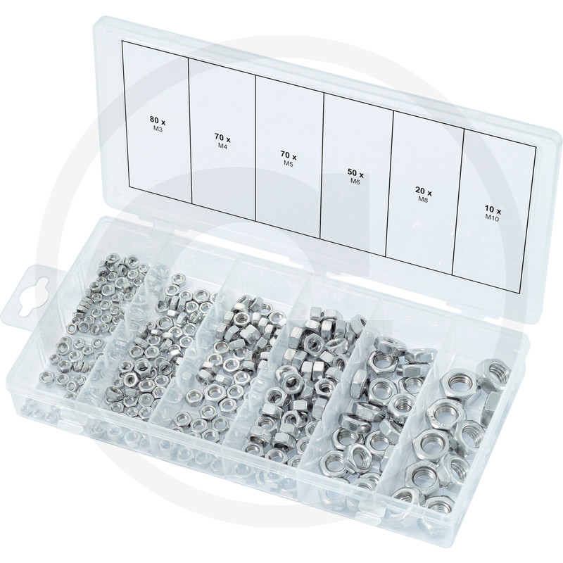KS Tools Assortiment d'écrous en inox, metriques, 300 pcs. · réf. 7889700450