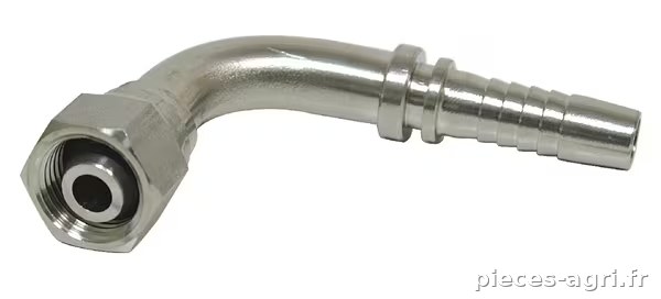 Raccord à sertir DN06-M14x1,5-  8L-90º inox · réf. PGLO61490RVS