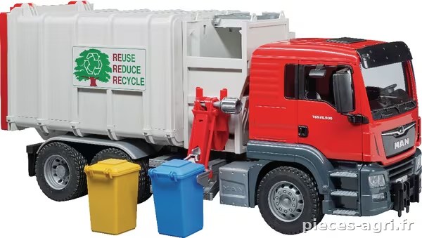 Côté Camion poubelle MAN · réf. U03761