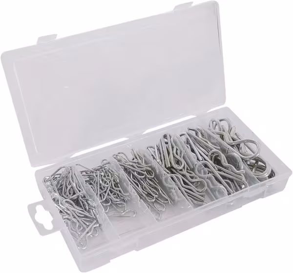 Assortiment de 150 goupilles fendues en forme de R  · réf. 14090STI