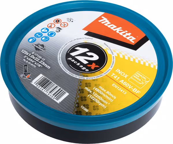Disque à tronçonner Makita INOX 125 mm · réf. E1712012