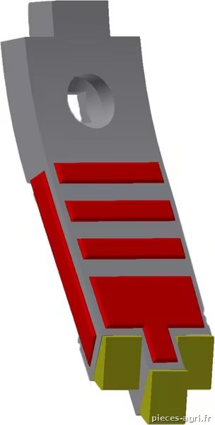 Pointe de cultivateur 223x83mm durcie, 1 trou, convient pour Kerner · réf. 008352CN1