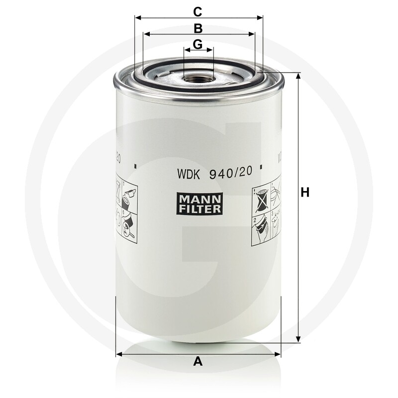 MANN FILTER Filtre à carburant · réf. 565WDK940.20
