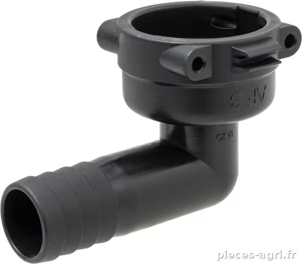 Raccord à fourche, femelle 90° AF3, embout de tuyau 20 mm · réf. 8419304