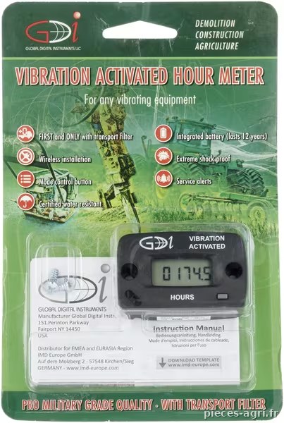 Compteur de vibrations, avec filtre de transport · réf. N15101030174