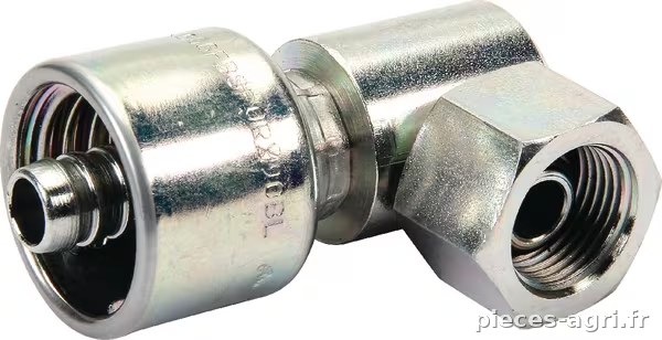 Raccord 90° DN10-3/8 BSP · réf. 6G6FBSPORX90BL