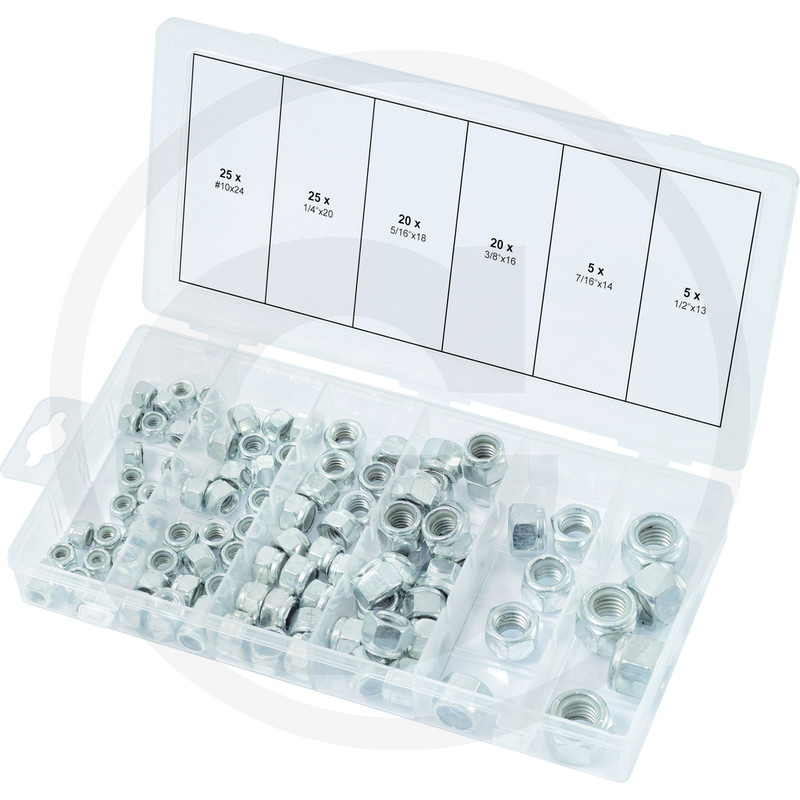 KS Tools Assortiment d'écrous autoblocants UNC, 100 pcs. · réf. 7889700480