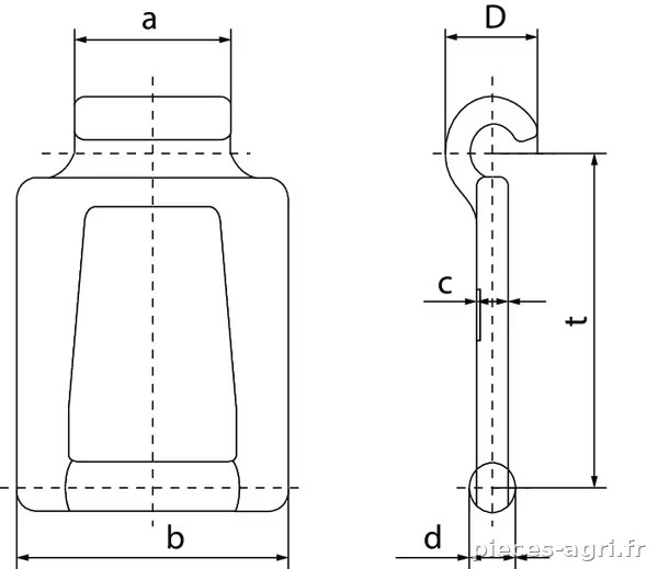 Maillon de chaîne T59 HF · réf. 07590100