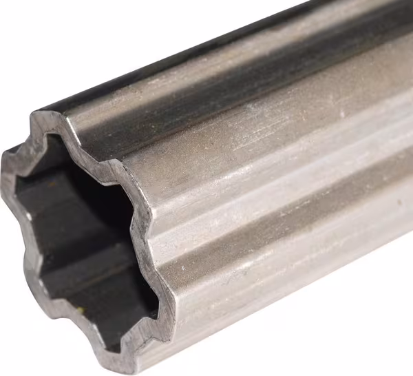 Tube profilé intérieur V50/V60, en étoile, diamètre 50,2 x 41,2 x 4,5 mm, longueur : 2 800 mm · réf. 191160700
