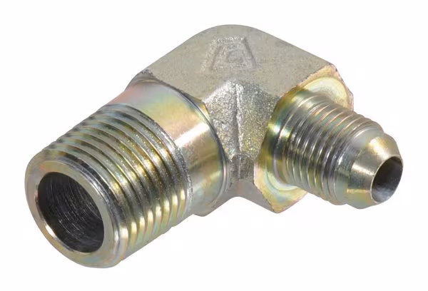 Raccord coude 9/16JIC x 3/8NPT · réf. KIN0906