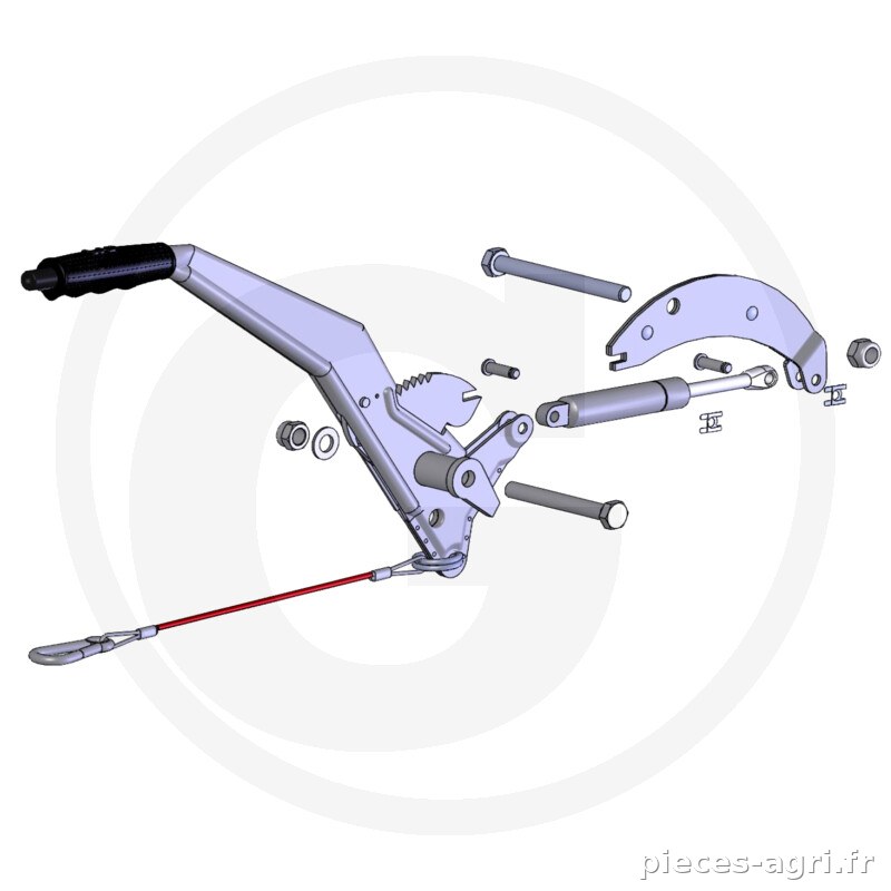 WAP Handbremshebel WAP kpl. mit Gasfeder · réf. 14260189