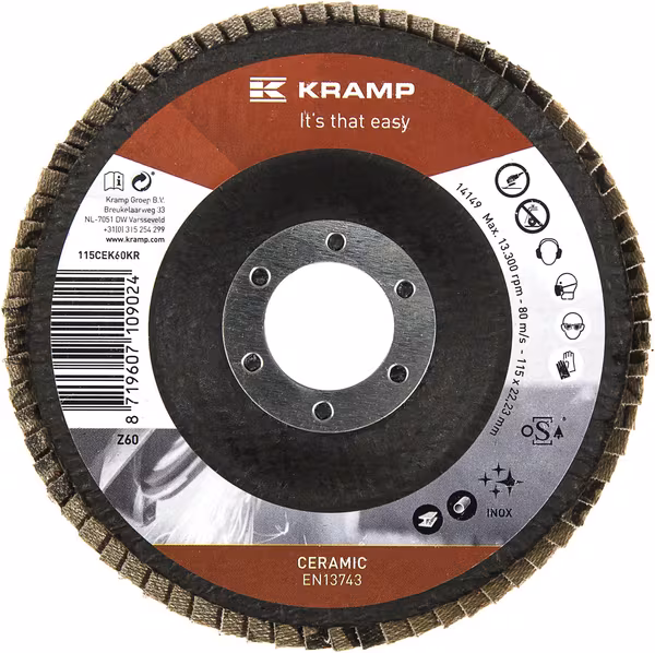 Disque lam. céramiq 115mm K60 · réf. 115CEK60KR
