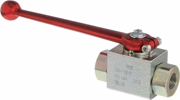 Vanne sphérique à deux voies 3/8 BSP levier en aluminium · réf. KHR06AL