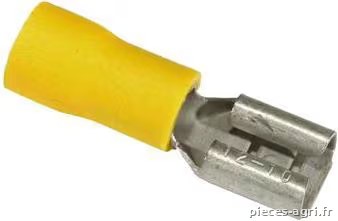 Lame terminale femelle, jaune, diamètre 4-6 mm² 6,4 mm (x50) · réf. VLC2442