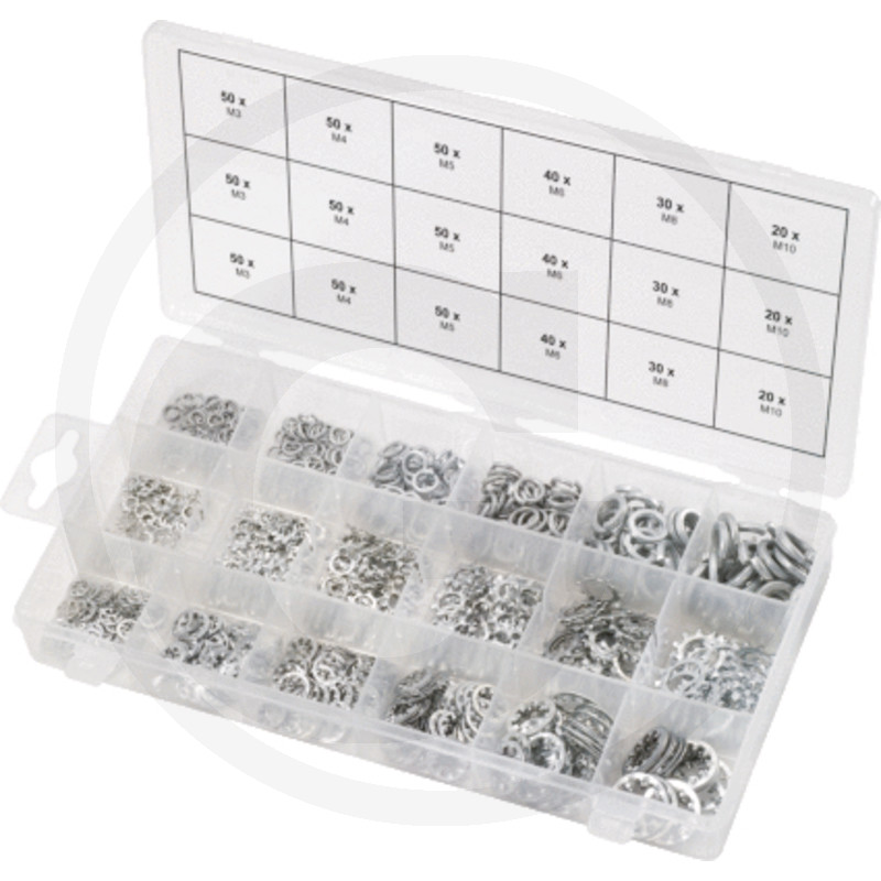 KS Tools Assortiment de rondelles et de rondelles dentées,M3-10, 720 pcs. · réf. 7889700240