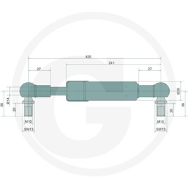 Stabilus Vérin à gaz · réf. 35935157