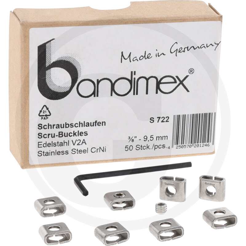 bandimex Boucles à vis S722, inox, VE50 vue 2