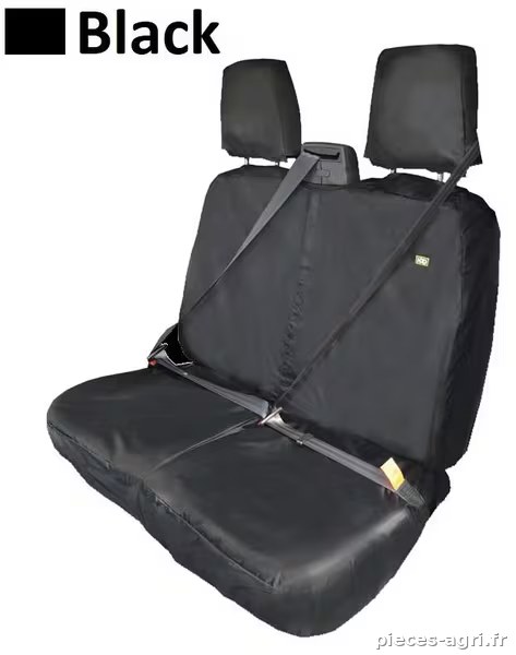Housse de siège, passager van double, noir, appui-tête séparé, 5 pièces, convient à Ford Transit 2014 · réf. SC50215