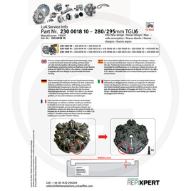 LUK Embrayage double 280/295TGU · réf. 458230001810