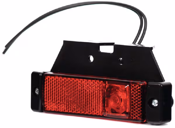 Feu de gabarit LED, rectangulaire, 12-24V, 130x57x43mm, Kramp · réf. LA30145