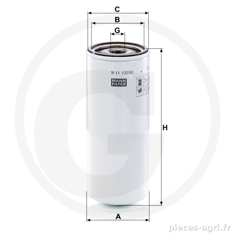 MANN FILTER Filtre à huile moteur vue 3