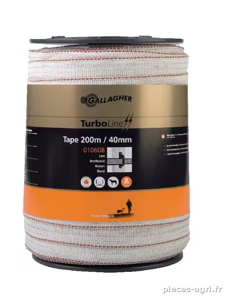 Ruban Turbo 40mm 200m super · réf. 010608GAL