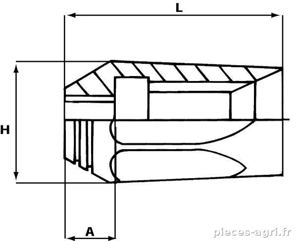 Douille à visser DN13 vue 2