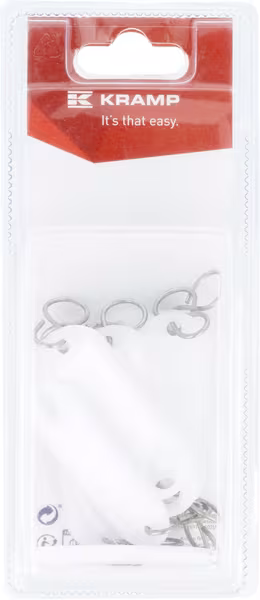 Porte-clés blanc (10) · réf. KRHG1000TRP10B
