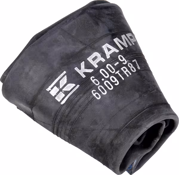 Chambre à air pour jante de Ø 9", 6.00-9, valve courbée 90° TR87, Kramp · réf. 6009TR87