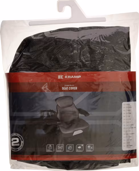 Housse de siège personnalisable, en tissu, noire, conçue pour Grammer · réf. I20445KR
