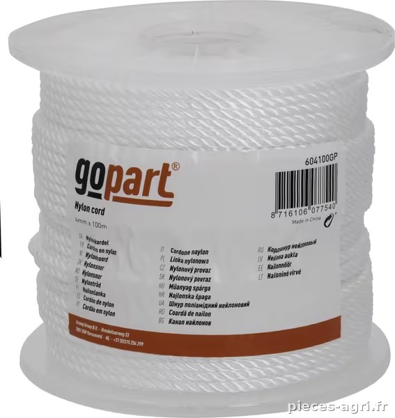 Cordon en nylon PA 4mm x 100m · réf. 604100GP