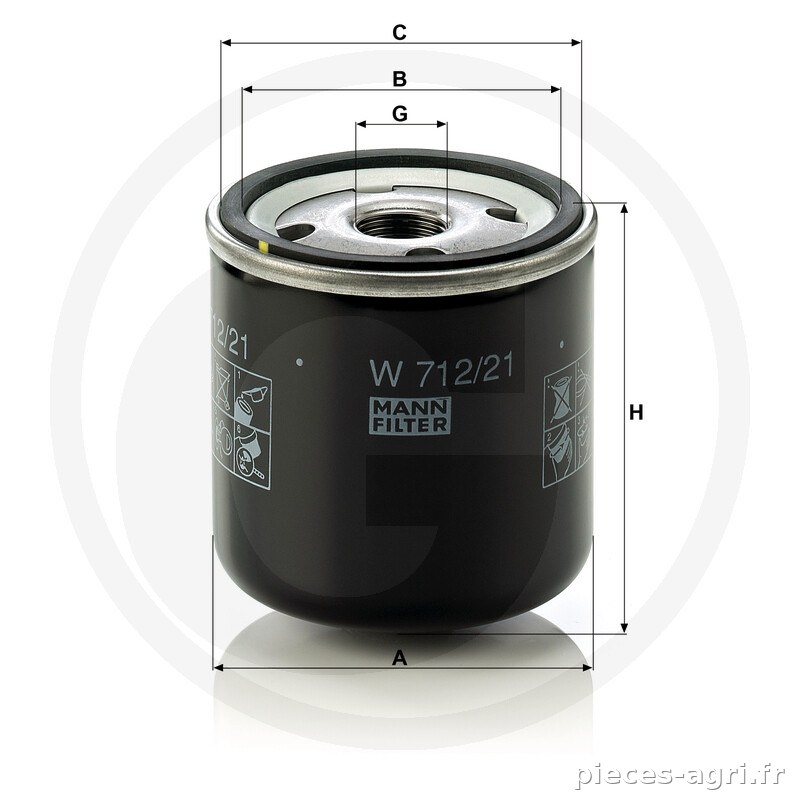 MANN FILTER Filtre à huile moteur vue 3
