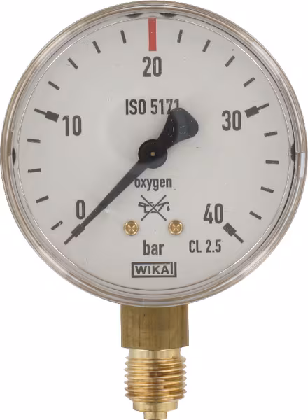 Manomètre Oxygène 0-40bar · réf. WP85166