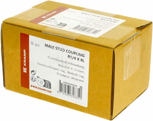Raccord à goujon mâle R1/4 50pcs · réf. GES8LR14P050KR