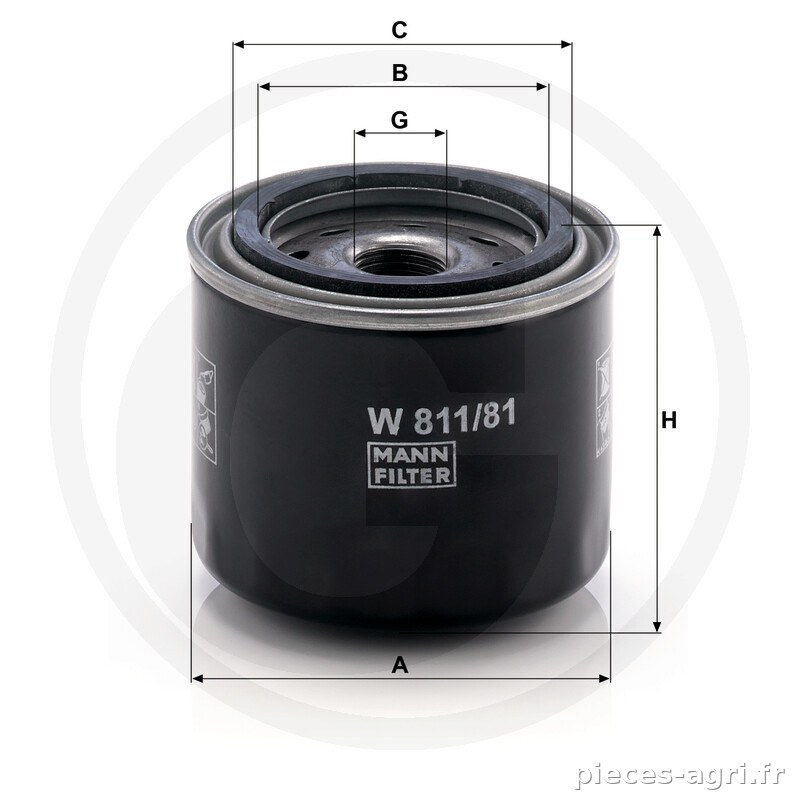 MANN FILTER Filtre à huile moteur · réf. 565W811.81