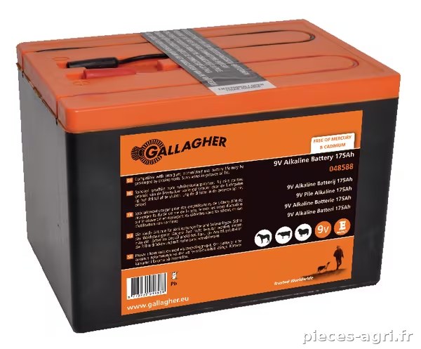 Batterie 9V 175Ah Gallagher · réf. 048588GAL