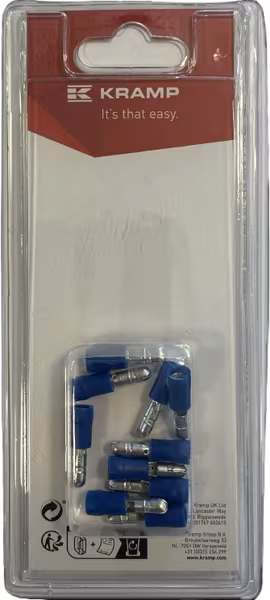 Cosse mâle, bleu Ø 4 mm - 1,5-2,5 mm² (10) · réf. KRLA9325P10B