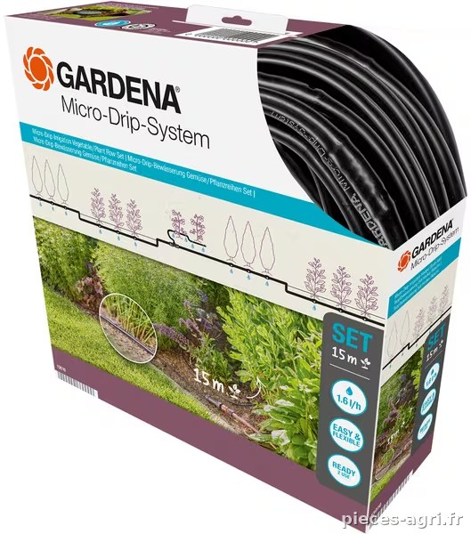 Kit d'irrigation Micro-Goutte (15m) · réf. GA13010
