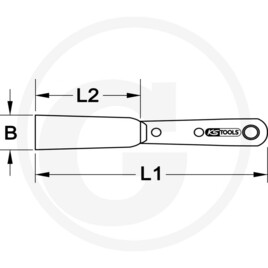 KS Tools Burin de grattage,20x185mm · réf. 7889072267